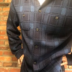 Lucky Brand Plaid Sweater Shirt: XL